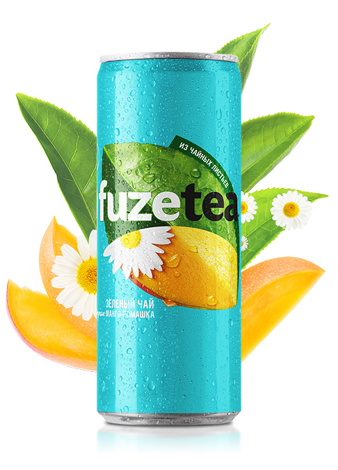 Чай холодный "FUZE" зеленый манго-ромашка 0.33л