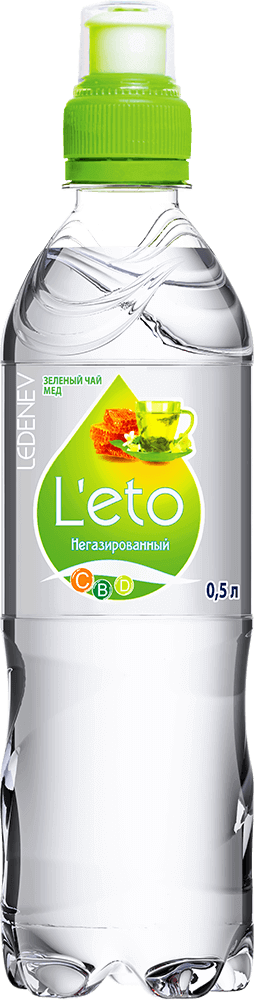 Вода "Leto" зеленый чай с медом 0.5л н/газ