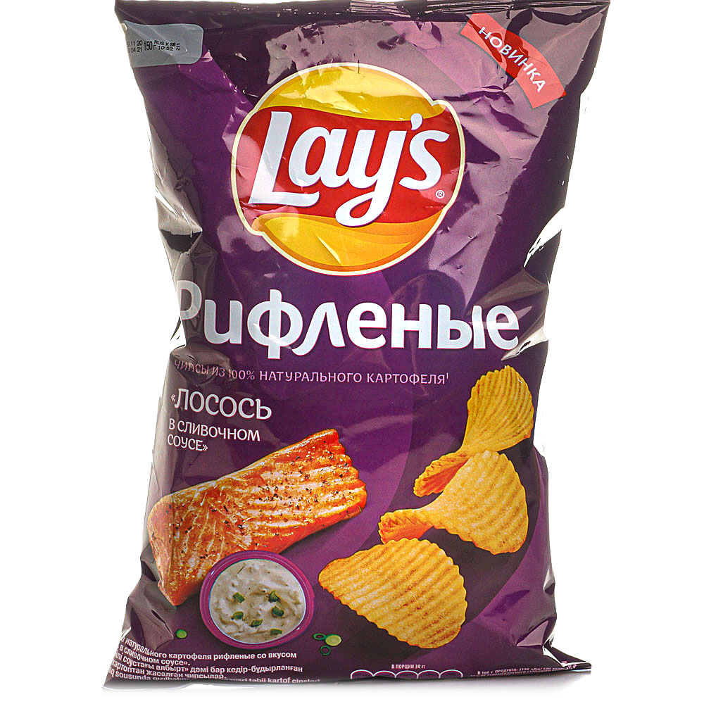 140 гр. Чипсы "Lay`s" Лосось Сливочный соус 19*1