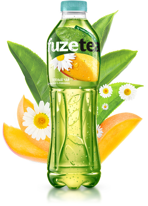 Чай холодный "FUZE" зеленый манго-ромашка 1л